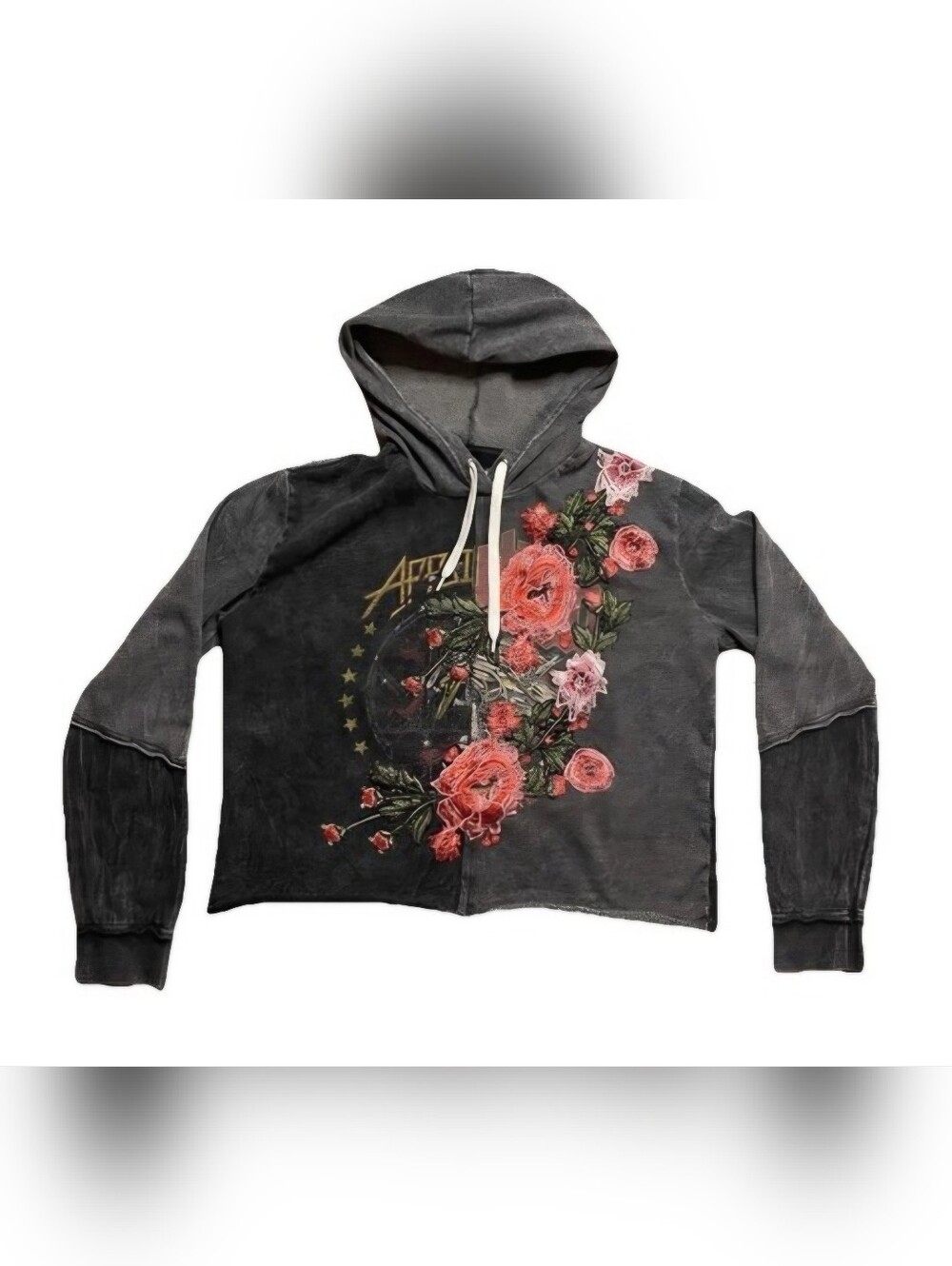 Affliction Live Fast Embroidered Rose Hoodie L - Picture 3 of 7